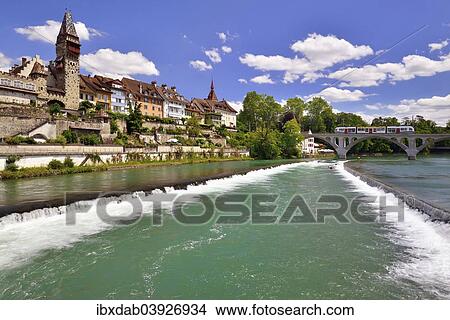 "Bremgarten on the Reuss River, Reussbrucke bridge with railway at the back, Bremgarten, Canton of Aargau, Switzerland, Europe" View Large Photo Image Picture - "Bremgarten on the Reuss River, Reussbrucke bridge with railway at the back, Bremgarten, Canton of Aargau, Switzerland, Europe". Fotosearch