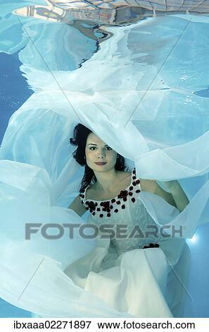"Bride, underwater wedding in a pool, Odessa, Ukraine, Eastern Europe, Europe" View Large Photo Image Stock Photo - "Bride, underwater wedding in a pool, Odessa, Ukraine, Eastern Europe, Europe". Fotosearch