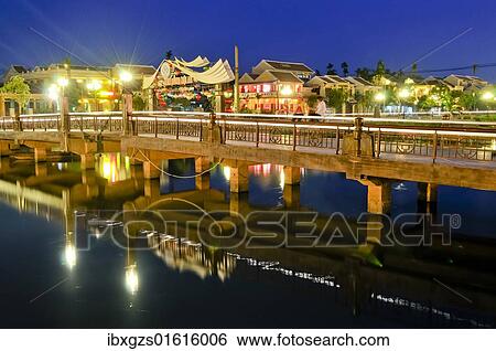 Stock Photograph - "Bridge across the Thu Bon River, Hoi An, Vietnam, Southeast Asia, Asia". Fotosearch