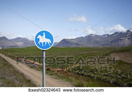 "Bridleway, traffic sign, Hoefn, Iceland, Europe" View Large Photo Image Stock Image - "Bridleway, traffic sign, Hoefn, Iceland, Europe". Fotosearch