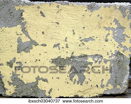 Bright yellow paint is peeling off a wall View Large Photo Image Stock Photo - Bright yellow paint is peeling off a wall. Fotosearch