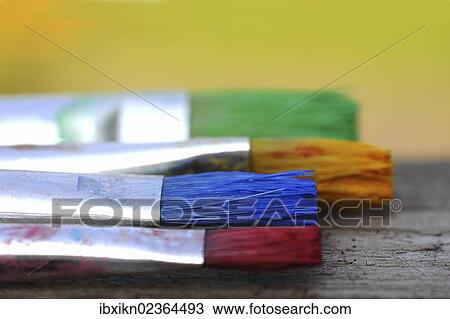Stock Image - "Bristle brushes, lying". Fotosearch