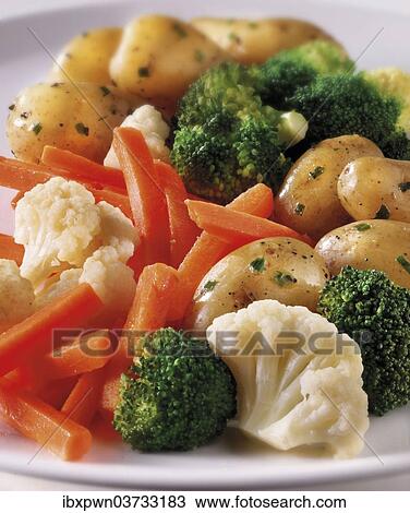 "Broccoli, cauliflower, carrots and potatoes" View Large Photo Image Stock Image - "Broccoli, cauliflower, carrots and potatoes". Fotosearch