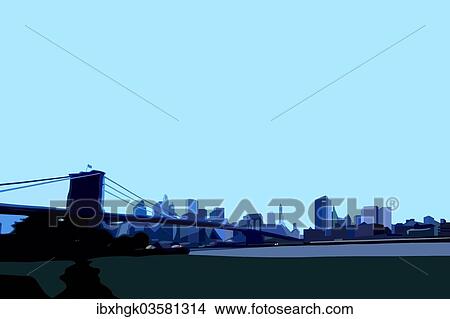 "Brooklyn Bridge, illustration, Germany, Europe" View Large Photo Image Picture - "Brooklyn Bridge, illustration, Germany, Europe". Fotosearch