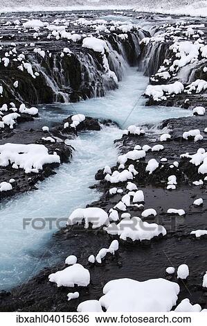 "Bruarfoss in winter, river Bruara, Southern Region, Iceland, Europe" View Large Photo Image Stock Photograph - "Bruarfoss in winter, river Bruara, Southern Region, Iceland, Europe". Fotosearch