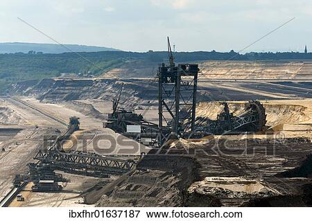 "Bucket-wheel excavator in the Garzweiler open pit, North Rhine-Westphalia, Germany, Europe" View Large Photo Image Stock Photo - "Bucket-wheel excavator in the Garzweiler open pit, North Rhine-Westphalia, Germany, Europe". Fotosearch