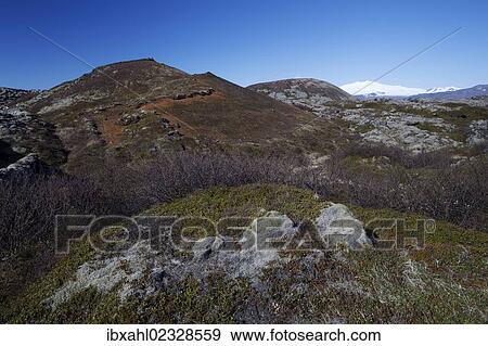 Stock Photo - "Budaklettur and Snefell mountains, Budir, Snaefellsness National Park, Iceland, Europe". Fotosearch