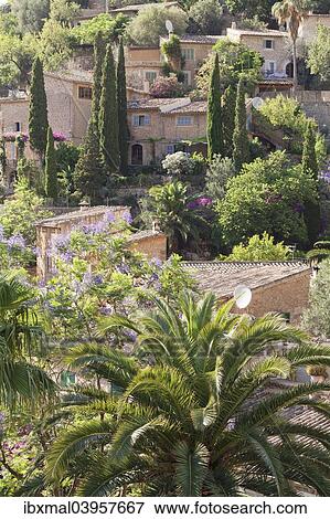 "Buildings, Deia, Sierra de Tramuntana, west coast, Majorca, Balearic Islands, Spain, Europe" View Large Photo Image Stock Photo - "Buildings, Deia, Sierra de Tramuntana, west coast, Majorca, Balearic Islands, Spain, Europe". Fotosearch