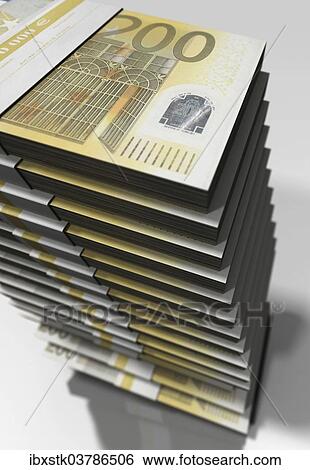 "Bundles of money, Euro banknotes" View Large Photo Image Stock Photograph - "Bundles of money, Euro banknotes". Fotosearch