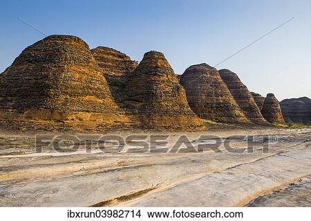 "Bungle Bungles, beehive-shaped sandstone towers, Purnululu National Park, UNESCO World Heritage Site, Eastern Kimberleys, Western Australia" View Large Photo Image Picture - "Bungle Bungles, beehive-shaped sandstone towers, Purnululu National Park, UNESCO World Heritage Site, Eastern Kimberleys, Western Australia". Fotosearch