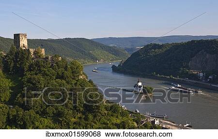 "Burg Gutenfels Castle above Burg Pfalzgrafenstein Castle in Kaub am Rhein, Rhineland-Palatinate, Germany, Europe" View Large Photo Image Stock Photo - "Burg Gutenfels Castle above Burg Pfalzgrafenstein Castle in Kaub am Rhein, Rhineland-Palatinate, Germany, Europe". Fotosearch