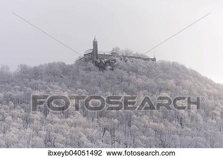 Stock Image - "Burg Teck Castle in winter, Owen, Baden-Wurttemberg, Germany, Europe". Fotosearch