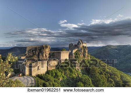 "Burgruine Aggstein castle ruins, Wachau, Lower Austria, Austria, Europe" View Large Photo Image Stock Image - "Burgruine Aggstein castle ruins, Wachau, Lower Austria, Austria, Europe". Fotosearch