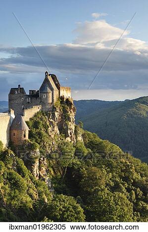 Stock Photography - "Burgruine Aggstein castle ruins, Wachau, Lower Austria, Austria, Europe". Fotosearch