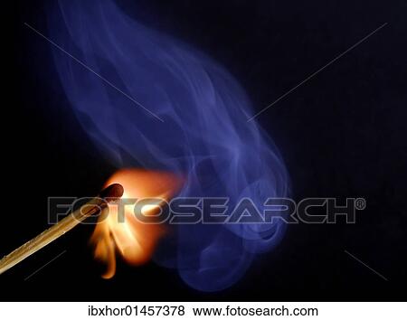 Stock Photo - Burning match. Fotosearch