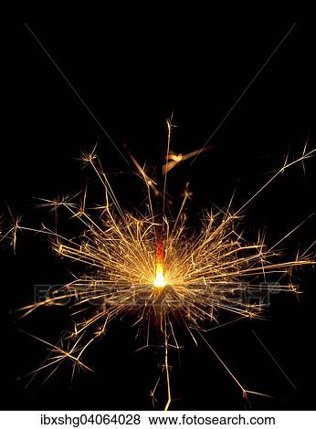 Stock Photo - Burning sparkler. Fotosearch