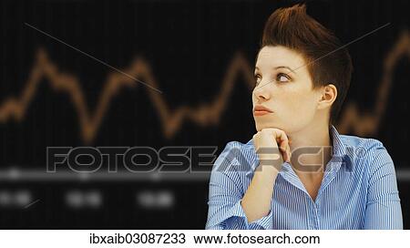Business woman with a punk hairstyle in front of a stock exchange board View Large Photo Image Stock Image - Business woman with a punk hairstyle in front of a stock exchange board. Fotosearch