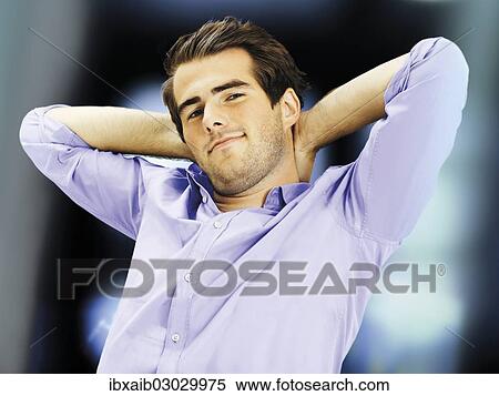 "Businessman leaning back, relaxing, having a rest" View Large Photo Image Stock Photography - "Businessman leaning back, relaxing, having a rest". Fotosearch