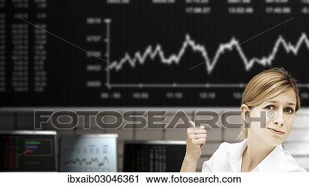 Businesswoman at the stock exchange View Large Photo Image Stock Image - Businesswoman at the stock exchange. Fotosearch