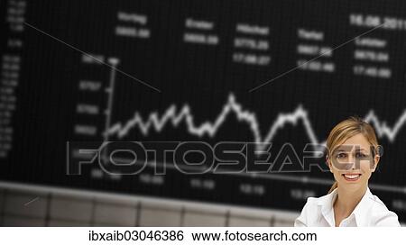 Businesswoman at the stock exchange View Large Photo Image Stock Photograph - Businesswoman at the stock exchange. Fotosearch