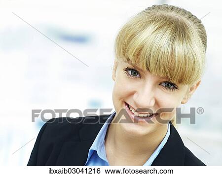 Stock Photograph - "Businesswoman, portrait". Fotosearch