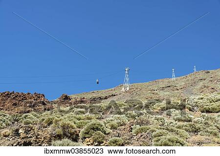 "Cable car to Mt Pico del Teide, 3718m, Parque Nacional de las Canadas del Teide, Teide National Park, UNESCO World Heritage Site, Tenerife, Canary Islands, Spain, Europe" View Large Photo Image Stock Image - "Cable car to Mt Pico del Teide, 3718m, Parque Nacional de las Canadas del Teide, Teide National Park, UNESCO World Heritage Site, Tenerife, Canary Islands, Spain, Europe". Fotosearch