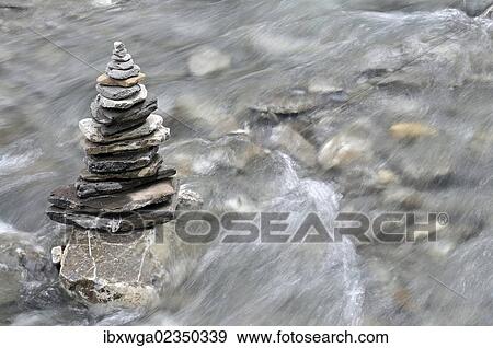 "Cairn in a mountain stream in Koerbertobel, Rappenalptal valley, Allgaeu Alps, Allgaeu, Bavaria, Germany, Europe, PublicGround, Europe" View Large Photo Image Stock Photo - "Cairn in a mountain stream in Koerbertobel, Rappenalptal valley, Allgaeu Alps, Allgaeu, Bavaria, Germany, Europe, PublicGround, Europe". Fotosearch