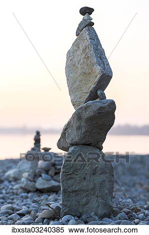 "Cairns on the shore of Lake Constance, Lake Constanz, Konstanz, Baden-Wurttemberg, Germany, Europe" View Large Photo Image Stock Photography - "Cairns on the shore of Lake Constance, Lake Constanz, Konstanz, Baden-Wurttemberg, Germany, Europe". Fotosearch