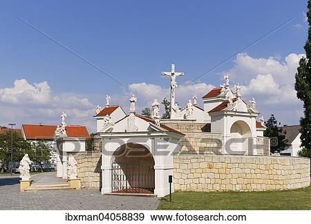 Stock Photo - "Calvary hill, Frauenkirchen, Northern Burgenland, Burgenland, Austria, Europe". Fotosearch
