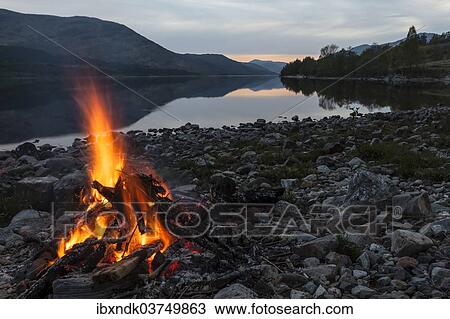 "Campfire at Loch Arkaig, Fort William, Highlands, Scotland, United Kingdom, Europe" View Large Photo Image Stock Image - "Campfire at Loch Arkaig, Fort William, Highlands, Scotland, United Kingdom, Europe". Fotosearch