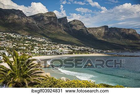 "Camps Bay with the Twelve Apostles mountain range, Cape Peninsula, Cape Town, Western Cape, South Africa, Africa" View Large Photo Image Stock Image - "Camps Bay with the Twelve Apostles mountain range, Cape Peninsula, Cape Town, Western Cape, South Africa, Africa". Fotosearch