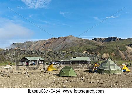 "Campsite, Landmannalaugar, Rangarping ytra, Iceland, Scandinavia, Europe" View Large Photo Image Picture - "Campsite, Landmannalaugar, Rangarping ytra, Iceland, Scandinavia, Europe". Fotosearch
