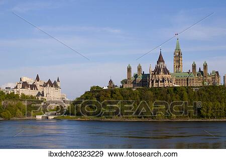 Canadian Parliament Buildings View Large Photo Image Stock Photo - Canadian Parliament Buildings. Fotosearch