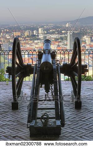 Stock Photo - "Cannon in cannon hut, Stallbastei, bastion, Schlossberg, castle hill, Graz, Styria, Austria, Europe, PublicGround, Europe". Fotosearch
