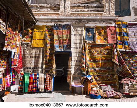 "Carpet dealers in the historic centre, Unesco World Heritage Site, Essaouira, Morocco, Africa" View Large Photo Image Stock Photo - "Carpet dealers in the historic centre, Unesco World Heritage Site, Essaouira, Morocco, Africa". Fotosearch