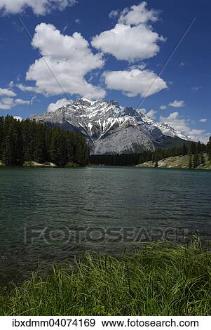 "Cascade Mountain with Johnson Lake, mountain lake, at the front, Banff National Park, Rocky Mountains, Alberta, Canada, North America" View Large Photo Image Stock Photo - "Cascade Mountain with Johnson Lake, mountain lake, at the front, Banff National Park, Rocky Mountains, Alberta, Canada, North America". Fotosearch