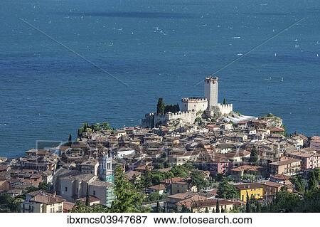 "Castello Scaligero, Lake Garda, Malcesine, Verona province, Veneto, Italy, Europe" View Large Photo Image Stock Photo - "Castello Scaligero, Lake Garda, Malcesine, Verona province, Veneto, Italy, Europe". Fotosearch