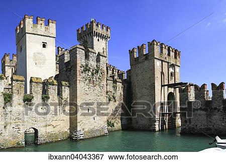 "Castello Scaligero, Scaliger Castle, Lake Garda, Sirmione, Province of Brescia, Lombardy, Italy, Europe" View Large Photo Image Stock Photo - "Castello Scaligero, Scaliger Castle, Lake Garda, Sirmione, Province of Brescia, Lombardy, Italy, Europe". Fotosearch