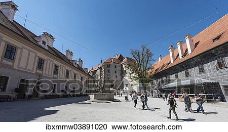"Castle courtyard, Horni Hrad, UNESCO World Heritage Site, Cesky Krumlov, South Bohemia, Czech Republic, Europe" View Large Photo Image Stock Image - "Castle courtyard, Horni Hrad, UNESCO World Heritage Site, Cesky Krumlov, South Bohemia, Czech Republic, Europe". Fotosearch