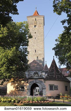 "Castle garden and castle tower, Rothenburg ob der Tauber, Romantic Road, Middle Franconia, Franconia, Bavaria, Germany, Europe" View Large Photo Image Stock Photo - "Castle garden and castle tower, Rothenburg ob der Tauber, Romantic Road, Middle Franconia, Franconia, Bavaria, Germany, Europe". Fotosearch