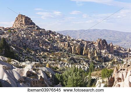 "Castle Rock, Uchisar, Goreme National Park, Cappadocia, Central Anatolia Region, Anatolia, Turkey, Asia" View Large Photo Image Stock Photography - "Castle Rock, Uchisar, Goreme National Park, Cappadocia, Central Anatolia Region, Anatolia, Turkey, Asia". Fotosearch