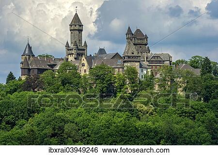"Castle towers, Hubertus Tower, New Castle Keep, Georg Tower and Alter Stock tower, in the overall view of Castle Braunfels, historic centre, Braunfels, Hesse, Germany, Europe" View Large Photo Image Stock Photograph - "Castle towers, Hubertus Tower, New Castle Keep, Georg Tower and Alter Stock tower, in the overall view of Castle Braunfels, historic centre, Braunfels, Hesse, Germany, Europe". Fotosearch