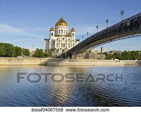 "Cathedral of Christ the Saviour and Patriarshy Bridge over Moskva River, Moscow, Russia, Europe" View Large Photo Image Stock Photo - "Cathedral of Christ the Saviour and Patriarshy Bridge over Moskva River, Moscow, Russia, Europe". Fotosearch