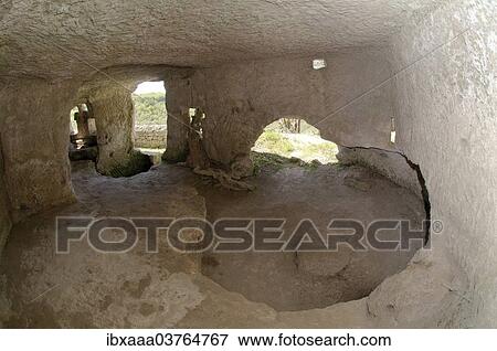 Stock Photo - "Cave, cave city of Chufut-Kale, near Bakhchisaray, Crimea, Ukraine, Europe". Fotosearch