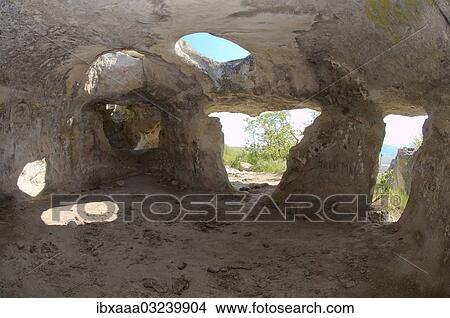 "Cave in """"Cave City"""", Chufut-Kale, Baqla, Skalistoye, Crimea, Ukraine, Europe" View Large Photo Image Picture - "Cave in """"Cave City"""", Chufut-Kale, Baqla, Skalistoye, Crimea, Ukraine, Europe". Fotosearch