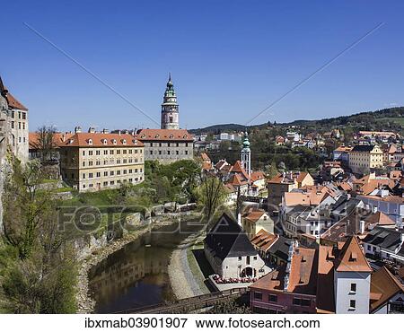 "Cesky Krumlov Castle with the castle tower and St. Jost Church, Vltava River in the foreground, Cesky Krumlov, Jihocesky kraj, South Bohemia, Czech Republic, Europe" View Large Photo Image Stock Photo - "Cesky Krumlov Castle with the castle tower and St. Jost Church, Vltava River in the foreground, Cesky Krumlov, Jihocesky kraj, South Bohemia, Czech Republic, Europe". Fotosearch