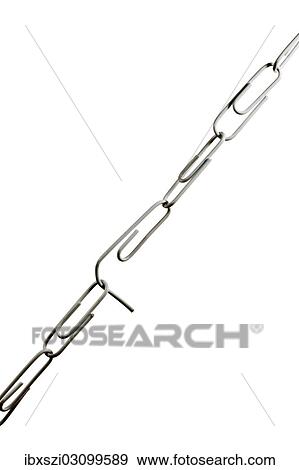 "Chain of paper clips threatening to break at its weakest link, symbolic image" View Large Photo Image Stock Photo - "Chain of paper clips threatening to break at its weakest link, symbolic image". Fotosearch