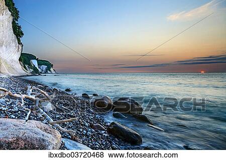 "Chalk cliffs at sunrise, Sassnitz, Rugen, Mecklenburg-Western Pomerania, Germany, Europe" View Large Photo Image Stock Photo - "Chalk cliffs at sunrise, Sassnitz, Rugen, Mecklenburg-Western Pomerania, Germany, Europe". Fotosearch