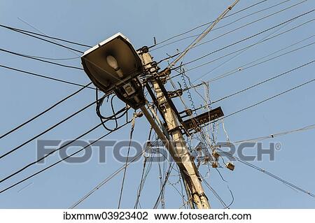 "Chaotic array of power cables, Tamil Nadu, India, Asia" View Large Photo Image Stock Image - "Chaotic array of power cables, Tamil Nadu, India, Asia". Fotosearch