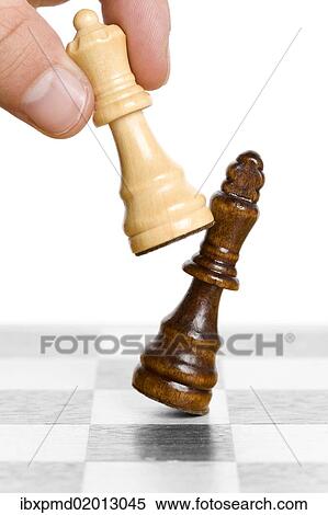 Stock Photography - "Chess pieces, King and Queen". Fotosearch